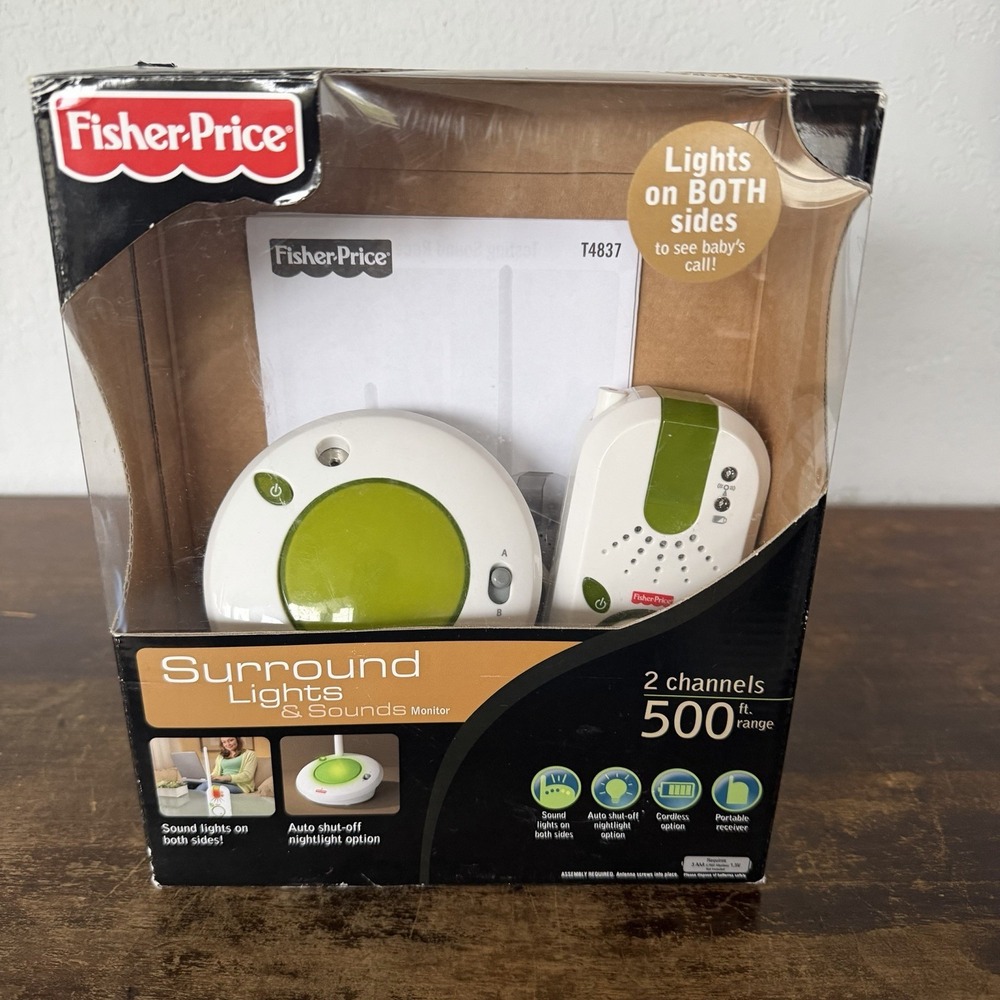Fisher-Price Surround Lights Sounds Baby Monitor T4837 Vintage 2010 NEW Box